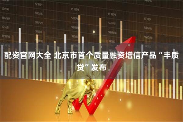 配资官网大全 北京市首个质量融资增信产品“丰质贷”发布